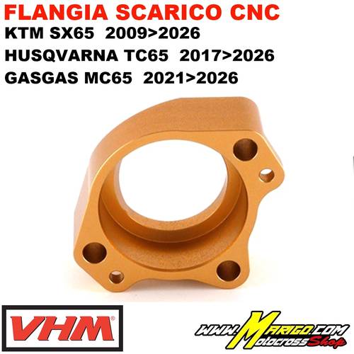 FLANGIA DI SCARICO CNC KTM SX65 (09>26) / HUSQVARNA TC65 (17>26) / GASGAS MC65 (21>26)  -  Codice: DA31194