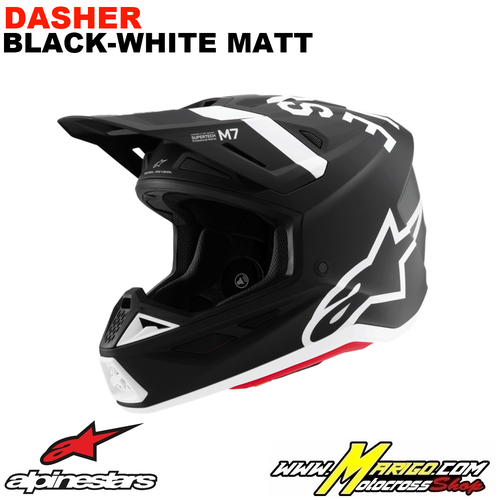 2 - S-M7  -  DASHER Black-White Matt    -    8302126-1121