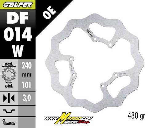 DISCHI FRENO ANTERIORE  HONDA  CR125/250 1995/2007  CRF 250/450  2002/2014 # STANDAR # GALFER DF014W