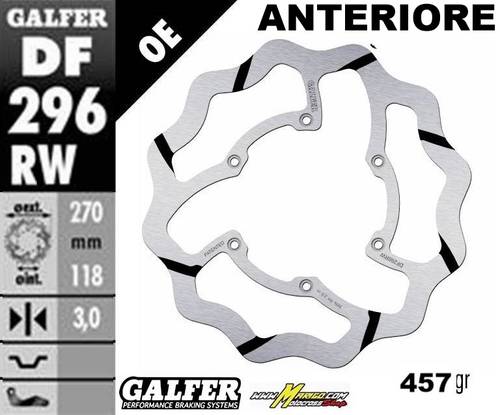 2a - YZ125/250  2022/2023 DISCHI FRENO ANTERIORE   # STANDAR FISSO # GALFER  cod. DF296RW
