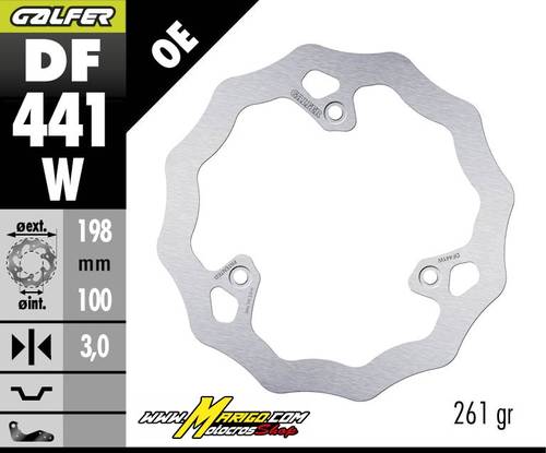 DISC W FIXED 198X3MM   YZ 65 2018 - 2026   anteriore  Cod. DF441W  Certificazione ECE R90