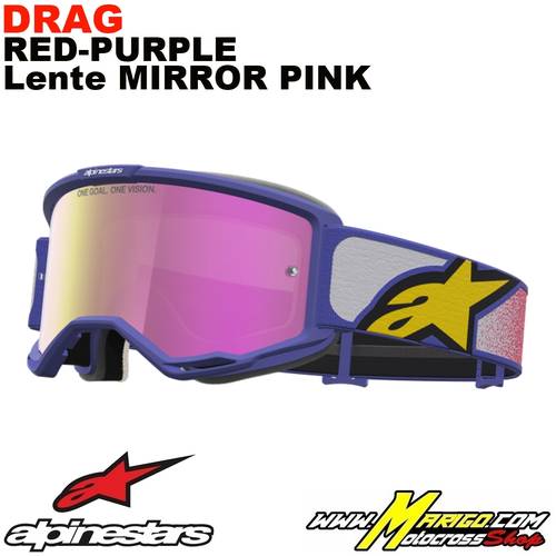Vision 5  -  Drag Red-Purple - Lente Mirror Pink    -    5101727-3233