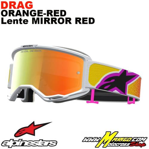 Vision 5  -  Drag Orange-Red - Lente Mirror Red    -    5101727-4009