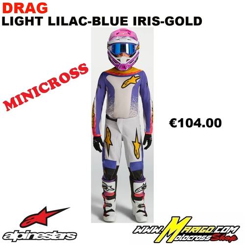 ALPINESTARS  -  FLUID YOUTH  2027  -  DRAG Light Lilac-Blue Iris-Gold