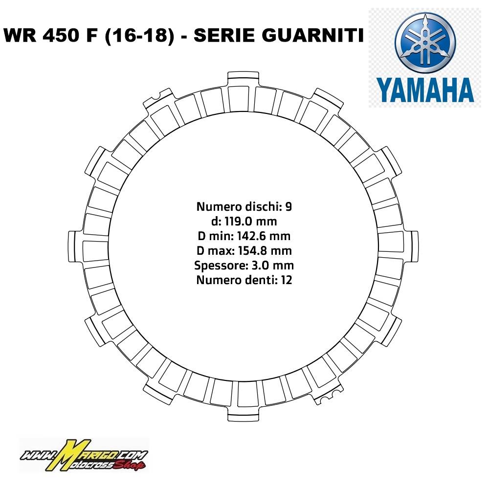 WR 450 F (16-18) - SERIE GUARNITI     Codice: DS02.F014.9