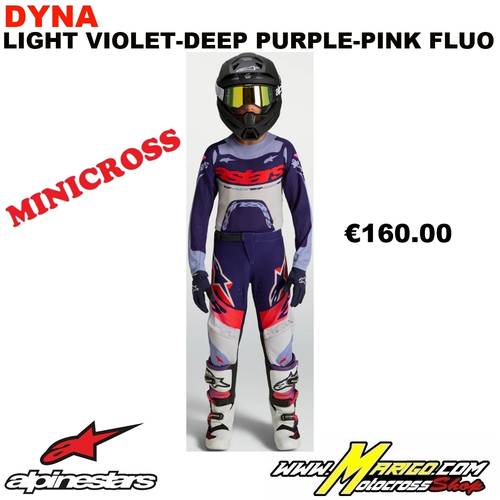 ALPINESTARS  -  SUPERTECH YOUTH  2027  -  DYNA Light Violet-Deep Purple-Pink Fluo