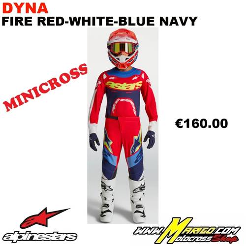 ALPINESTARS  -  SUPERTECH YOUTH  2027  -  DYNA Fire Red-White-Blue Navy