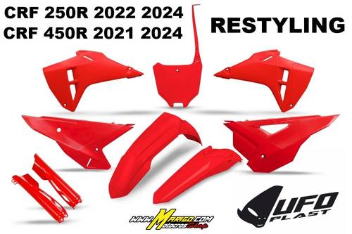 3a - Full kit  RESTYLING  CRF250 2022 - 2024- 450 2021 - 2024 RESTYLING  ROSSO  cod. HOKIT128F 070