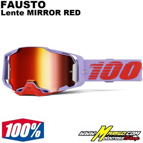 100% ARMEGA  -  FAUSTO - Lente MIRROR RED    -    26014028 / 50005-10049