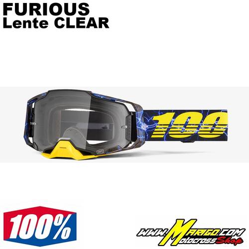 100% ARMEGA  -  FURIOUS - Lente Clear    -    26013960 / 50004-00046