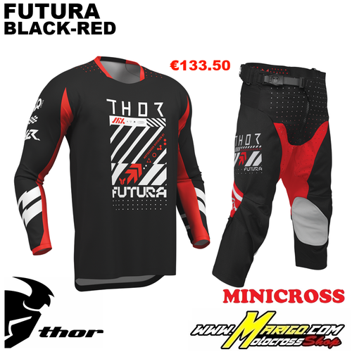 Thor MX  -  LAUNCHMODE  2026 YOUTH  -  FUTURA Black-Red