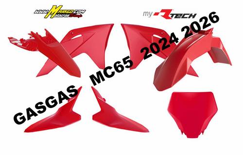 1 - KIT PLASTICHE  GAS GAS SX 65 2024 - 2026 ROSSO cod. R-KITGAS-RG0-065