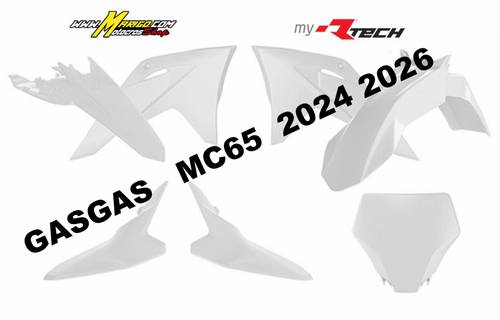 1 - KIT PLASTICHE  GAS GAS SX 65 2024 - 2026 BIANCO  cod. R-KITGAS-BN0-065