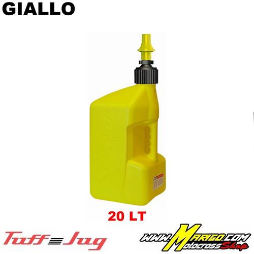 Tanica Benzina Racetech 15L Con Sistema Quick Fill - Traslucida/Gialla - Serbatoio Carburante HDPE Con Maniglia Ergonomiche