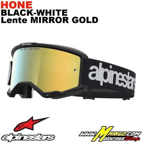 Vision 5  -  Hone Black-White - Lente Mirror Gold    -    5101827-1762