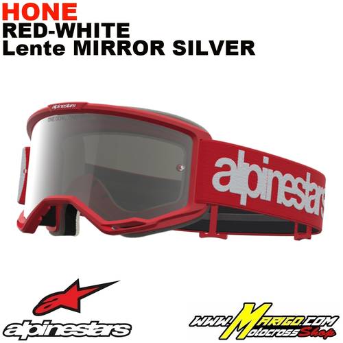 Vision 5  -  Hone Red-White - Lente Mirror Silver    -    5101827-3237