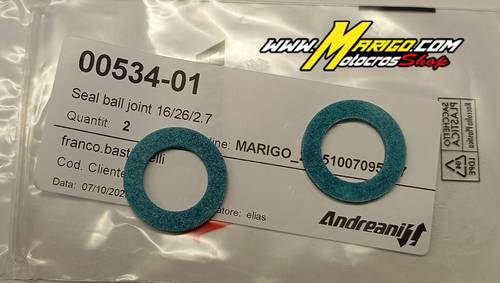Seal Ball Joint  16/26/2.7 cod. 00534-01  pezzi 2