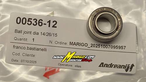 cuscinetto mono superiore ohlins  00536-12