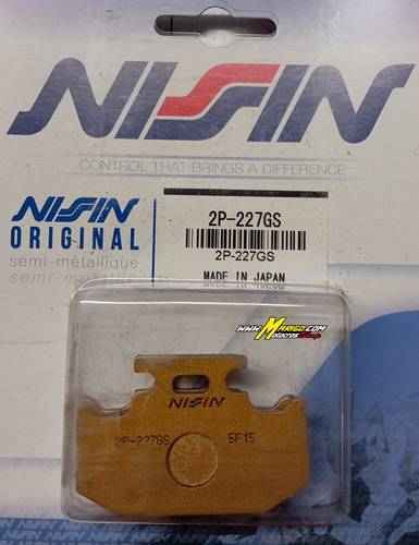 Coppia pastiglie freno NISSIN 2P227GS posteriore. KX500 89-95 - YAMAHA - SUZUKI  cod. 2P-227GS