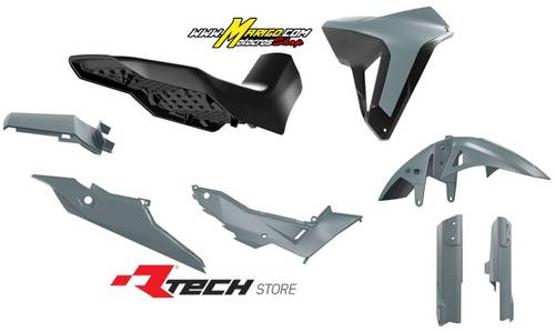 1 - KIT PLASTICHE COMPLETO   GRIGIO QUANTUM-NERO  HONDA - TRANSALP	750	2023 - 2025  cod. R-KITALP-GR0-024