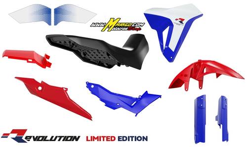 1a - KIT PLASTICHE COMPLETO LIMITED EDITION  BIANCO-BLU HRC-ROSSO HONDA - TRANSALP	750	2023 - 2025  cod. R-KITALP-HRC-024
