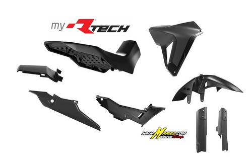 1 - KIT PLASTICHE TRANSALP  750  2023 - 2025  REVOLUTION NERO	 cod. R-KITALP-NR0-024