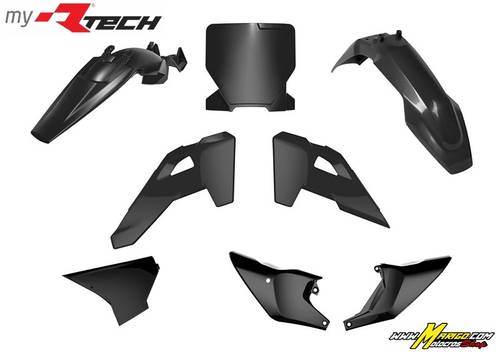 1a - KIT PLASTICHE   HUSQVARNA  TC85  2025 - 2025   NERO  6 PZ  cod. R-KITHSQ-NR0-885