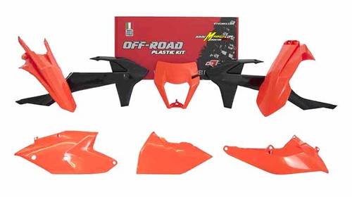 KIT PLASTICHE  EXC/EXC-F 17/19 EXC/EXC-F 17/19 R-KITKTM-OEM-518 arancio/nero