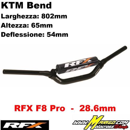 RFX F8 Pro  28.6mm  -  KTM Bend    -    FXHB 80006 99BK