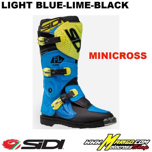 FLAME Minicross  -  Light Blue-Lime-Black