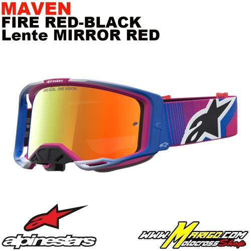 Vision 8  -  Maven Fire Red-Black - Lente Mirror Red    -    5101627-3235