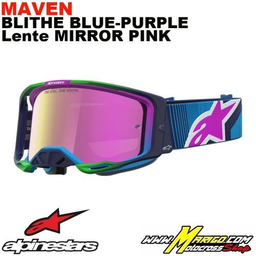 Vision 8  -  Maven Blithe Blue-Purple - Lente Mirror Pink    -    5101627-7358