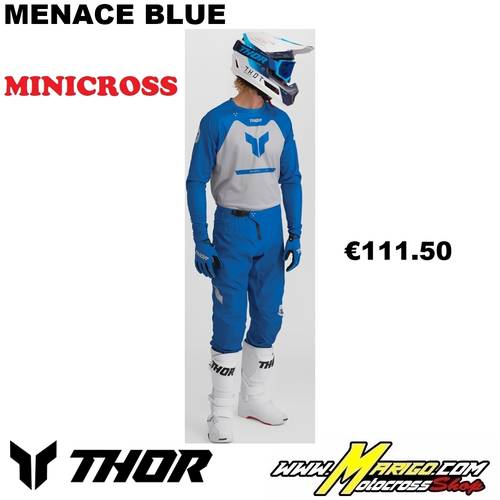 Thor MX  -  RIDEMODE 2027 YOUTH  -  MENACE Blue
