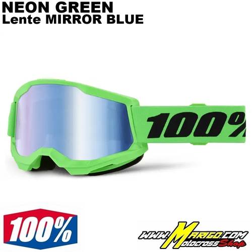 STRATA 2  -  Neon Green  -  Lente Mirror Blue    -    26014055 / 50028-10027