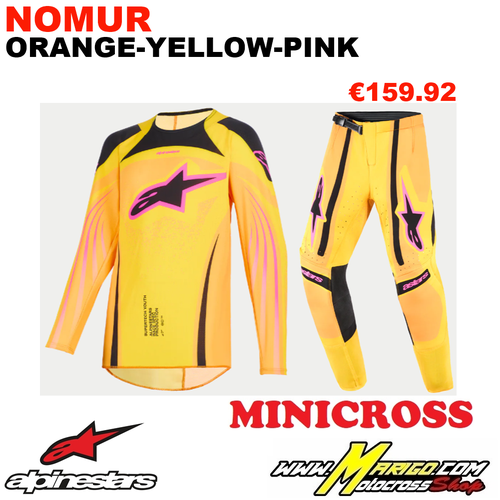 ALPINESTARS  -  SUPERTECH YOUTH  2026  -  NOMUR Orange-Yellow-Pink