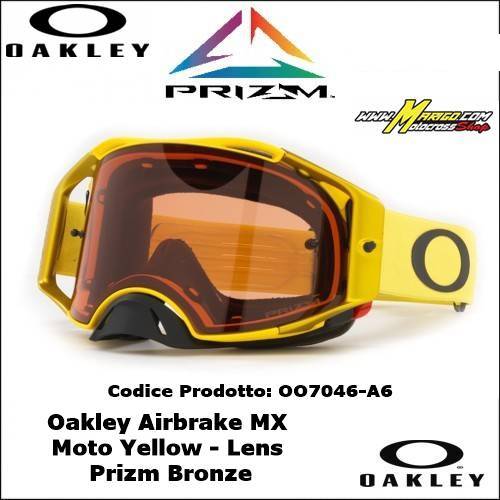 Oakley Airbrake MX Moto Yellow - Lens Prizm Bronze cod. OO7046-A6