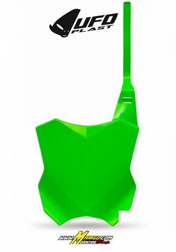 4c - Portanumero anteriore KXF 250  2017 - 2025 - KXF 450  2016 - 2025  VERDE FLUO  cod. KA04738 AFLU