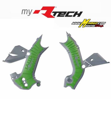 1003h - PROTEZIONE TELAIO BI-MATERIALE  KX450 2024 - 2025 - KX250 2025 - 2025   GRIGIO/VERDE  cod. R-PRTKX0GRVE1