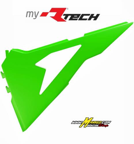 1003e - COPERCHIO LATERALE AIRBOX FACTORY KX450 2024 - 2025 - KX250 2025 - 2025 VERDE FLUO  cod. R-FIKXFVFSX25