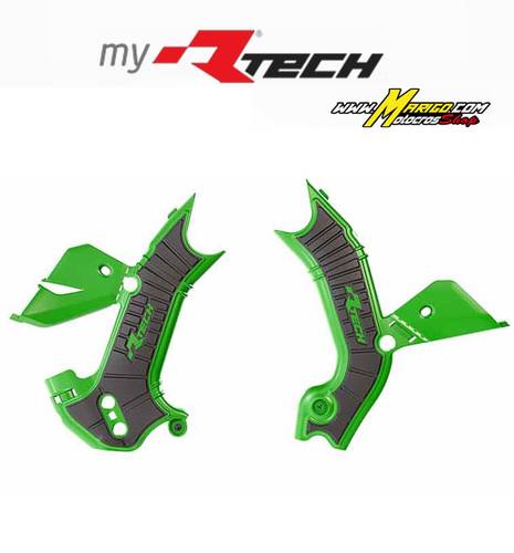 1003h - PROTEZIONE TELAIO BI-MATERIALE  KX450 2024 - 2025 - KX250 2025 - 2025   VERDE KX/NERO  cod. R-PRTKX0VENR1