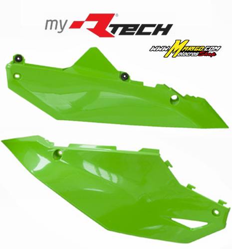 1003f - TABELLE LATERALI  KX450 2024 - 2025 - KX250 2025 - 2025 VERDE KAWASAKI   cod. R-FIKXFVE0024
