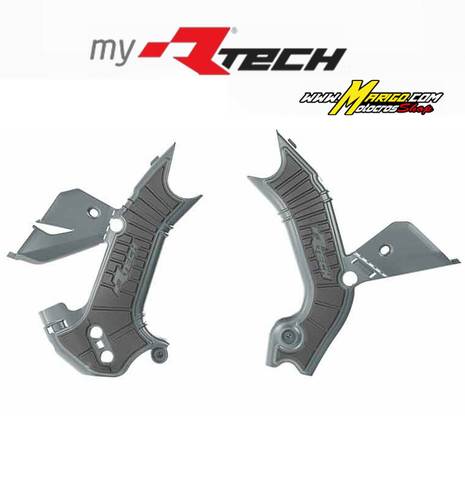 1003h - PROTEZIONE TELAIO BI-MATERIALE  KX450 2024 - 2025 - KX250 2025 - 2025   GRIGIO/NERO  cod. R-PRTKX0GRNR1