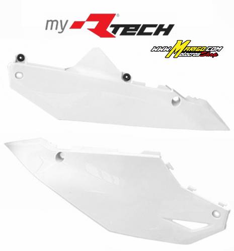 1003f - TABELLE LATERALI  KX450 2024 - 2025 - KX250 2025 - 2025 BIANCO   cod. R-FIKXFBN0024