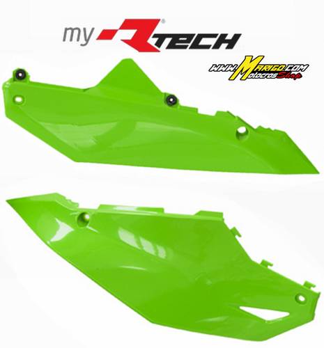 1003f - TABELLE LATERALI  KX450 2024 - 2025 - KX250 2025 - 2025 VERDE FLUO   cod. R-FIKXFVF0024