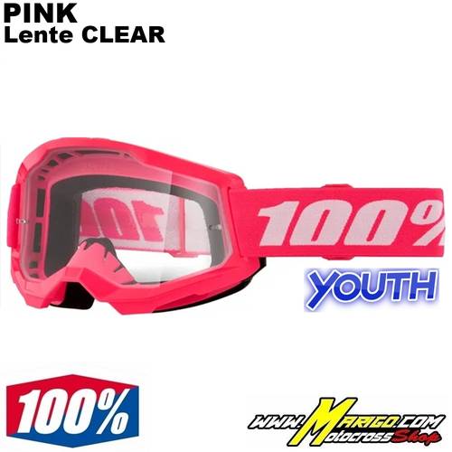 1 - 100% STRATA 2 YOUTH  -  Pink  -  Lente Clear  -  26013506 / 50031-00011