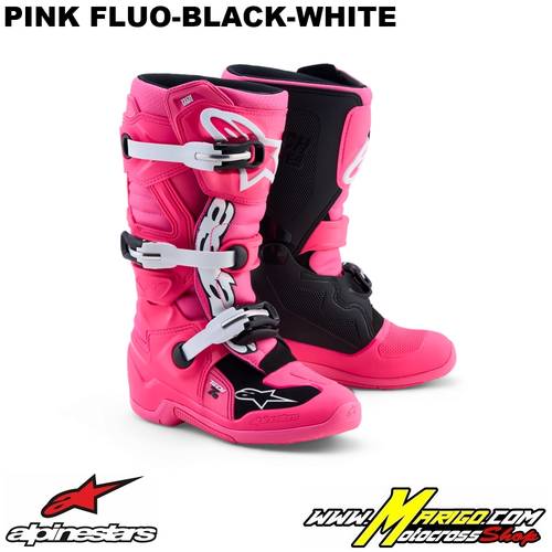 1 - TECH 7 S  -  Pink Fluo-Black-White    -    2015017-3187