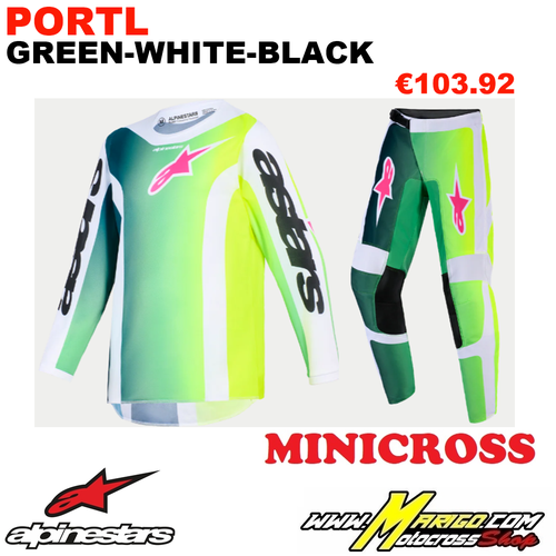 ALPINESTARS  -  FLUID YOUTH  2026  -  PORTL Green-White-Black