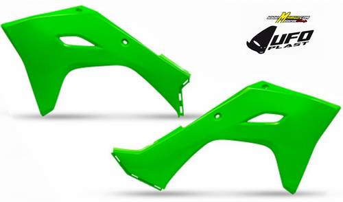 4d - convogliatori radiatore KXF 250  2025 - 2025 - KXF 450  2024 - 2025  VERDE FLUO  cod. KA04761 AFLU