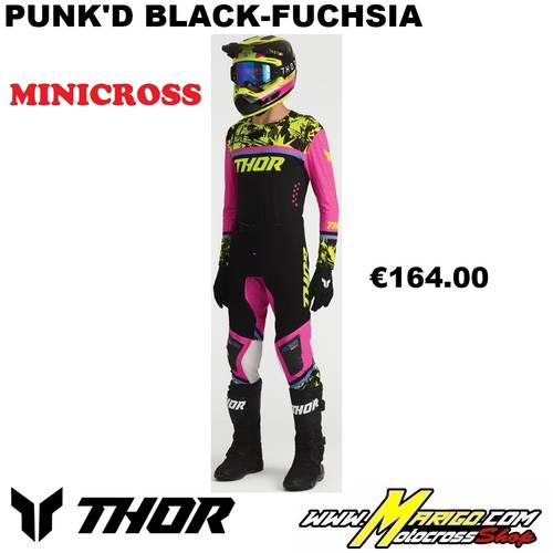 Thor MX  -  SPORTMODE 2027 YOUTH  -  PUNK'D Black-Fuchsia