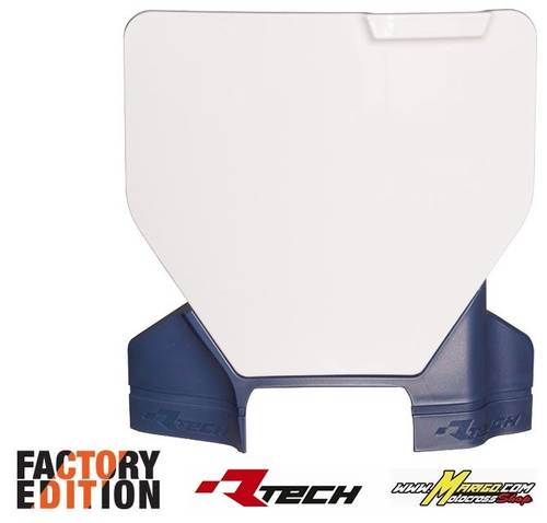 111 -  TABELLA PORTANUMERO ANTERIORE FACTORY   TC / FC 125-250-300-350-450 2023>2024  cod. R-TBHSQBNBL93  BIANCO-BLU HSQ